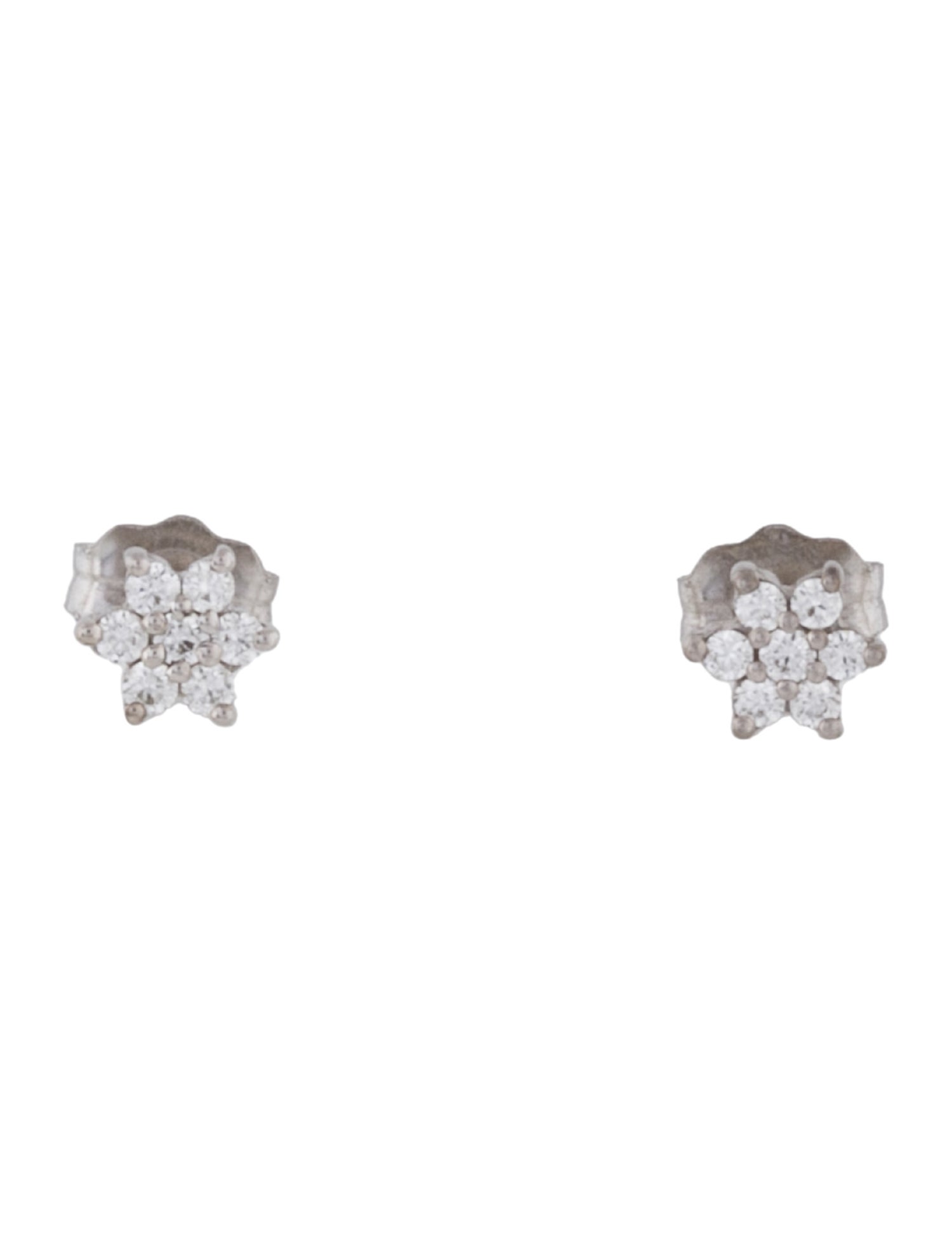 Maria Tash Diamond Flower Stud Earrings