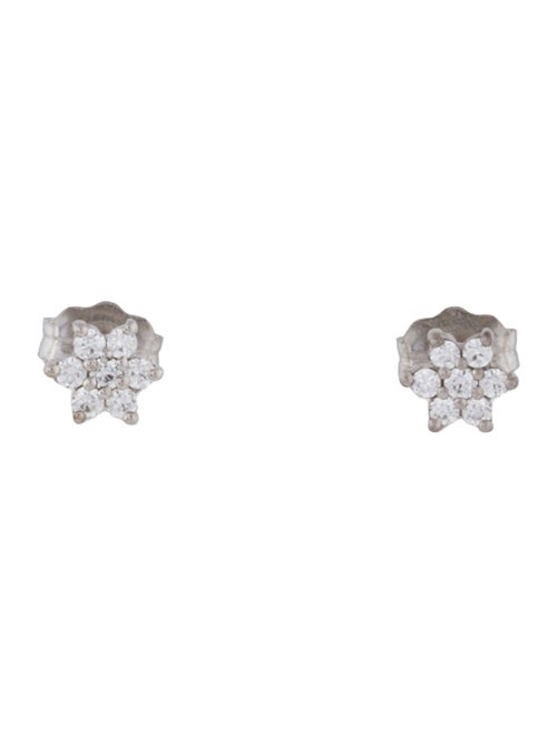 Maria Tash Diamond Flower Stud Earrings