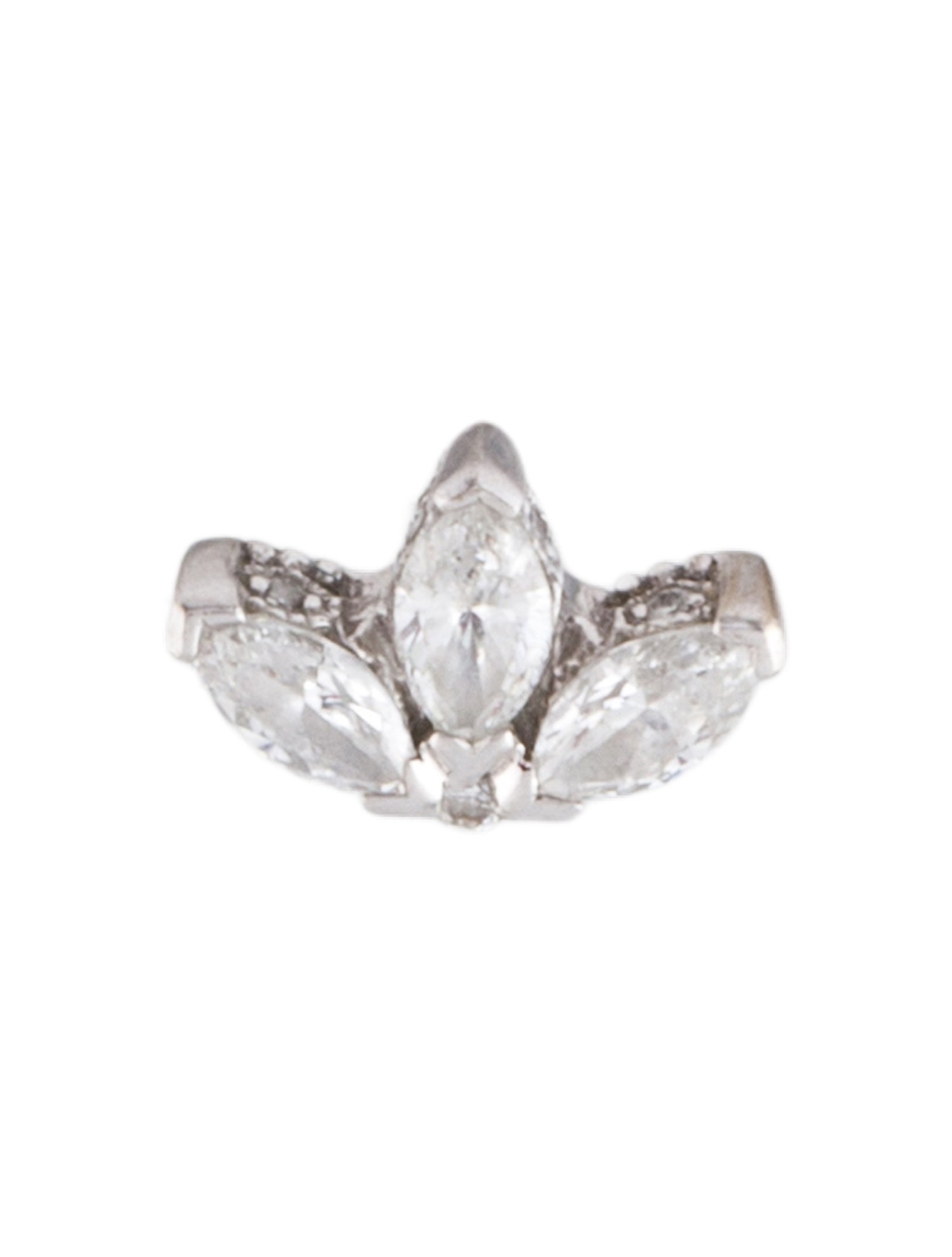 Maria Tash 18K Diamond Lotus Single Earring