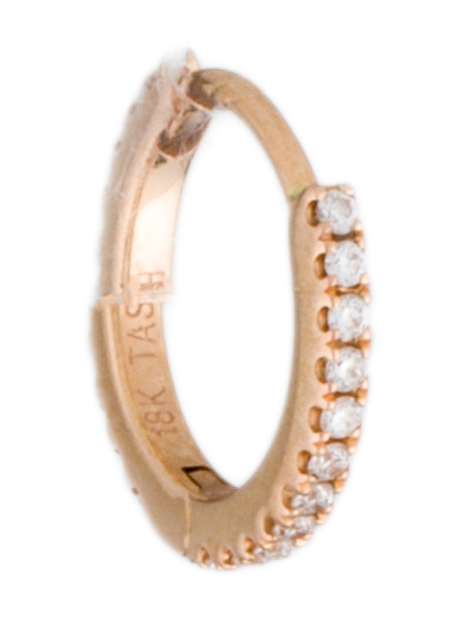 Maria Tash 18K Diamond Single Hoop Earring