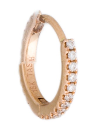 Maria Tash 18K Diamond Single Hoop Earring