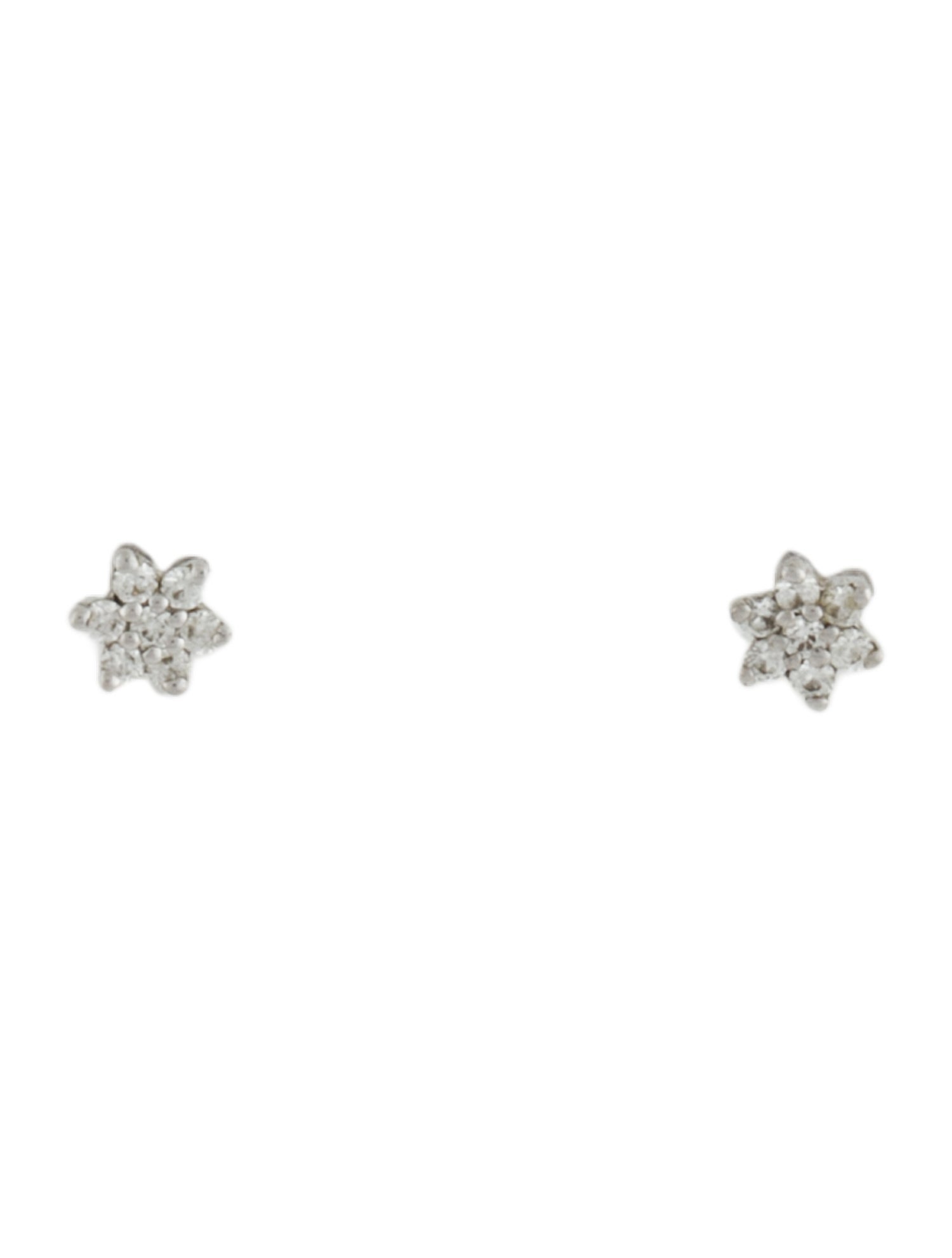Maria Tash Diamond Flower Stud Earrings