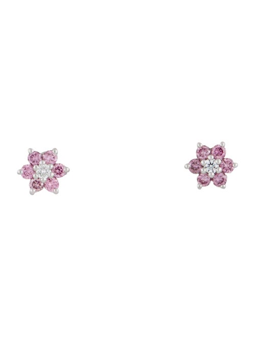 Maria Tash 18K Diamond Flower Stud Earrings
