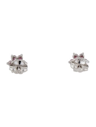 Maria Tash 18K Diamond Flower Stud Earrings