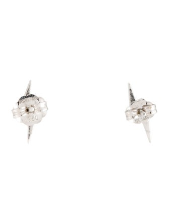 Maria Tash 18K Diamond Lightning Bolt Stud Earrings