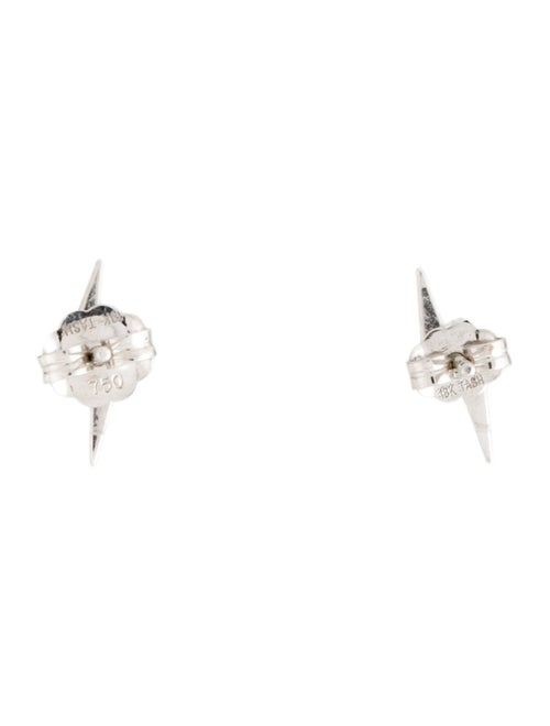 Maria Tash 18K Diamond Lightning Bolt Stud Earrings