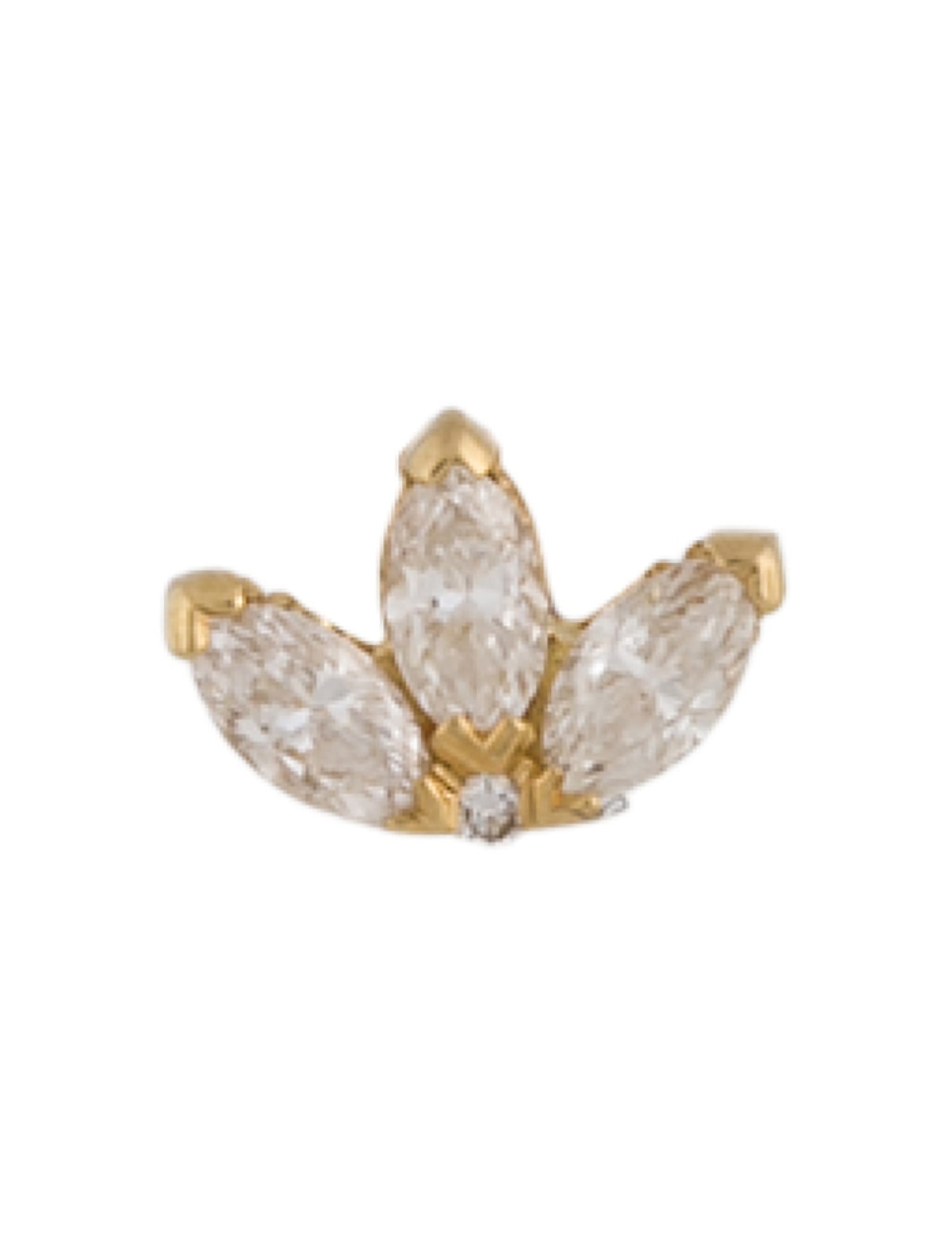 Maria Tash 14K Diamond Lotus Post Earring