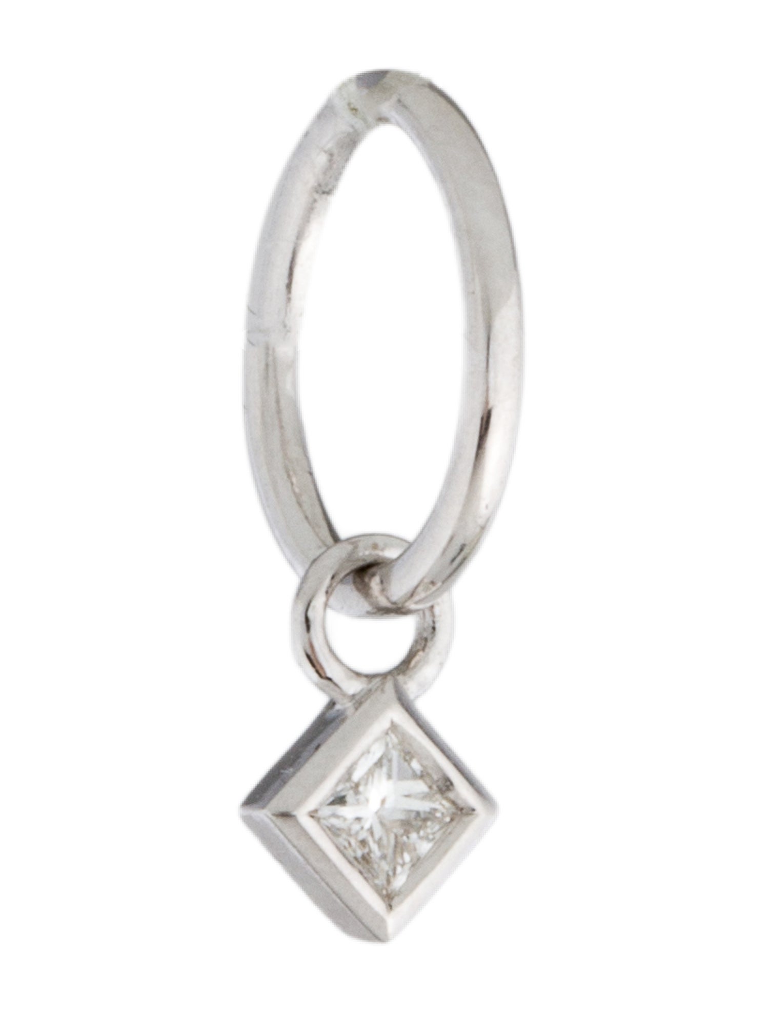 Maria Tash Diamond Drop Single Hoop Earring