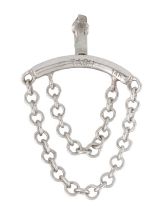 Maria Tash 14K Double Chain Drape Single Stud Earring