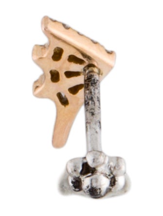 Maria Tash 18K Diamond Web Threaded Left Single Stud Earring