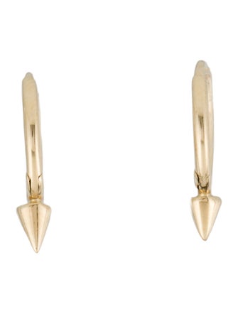 Maria Tash 14K Short Spike Huggie Hoop Earrings