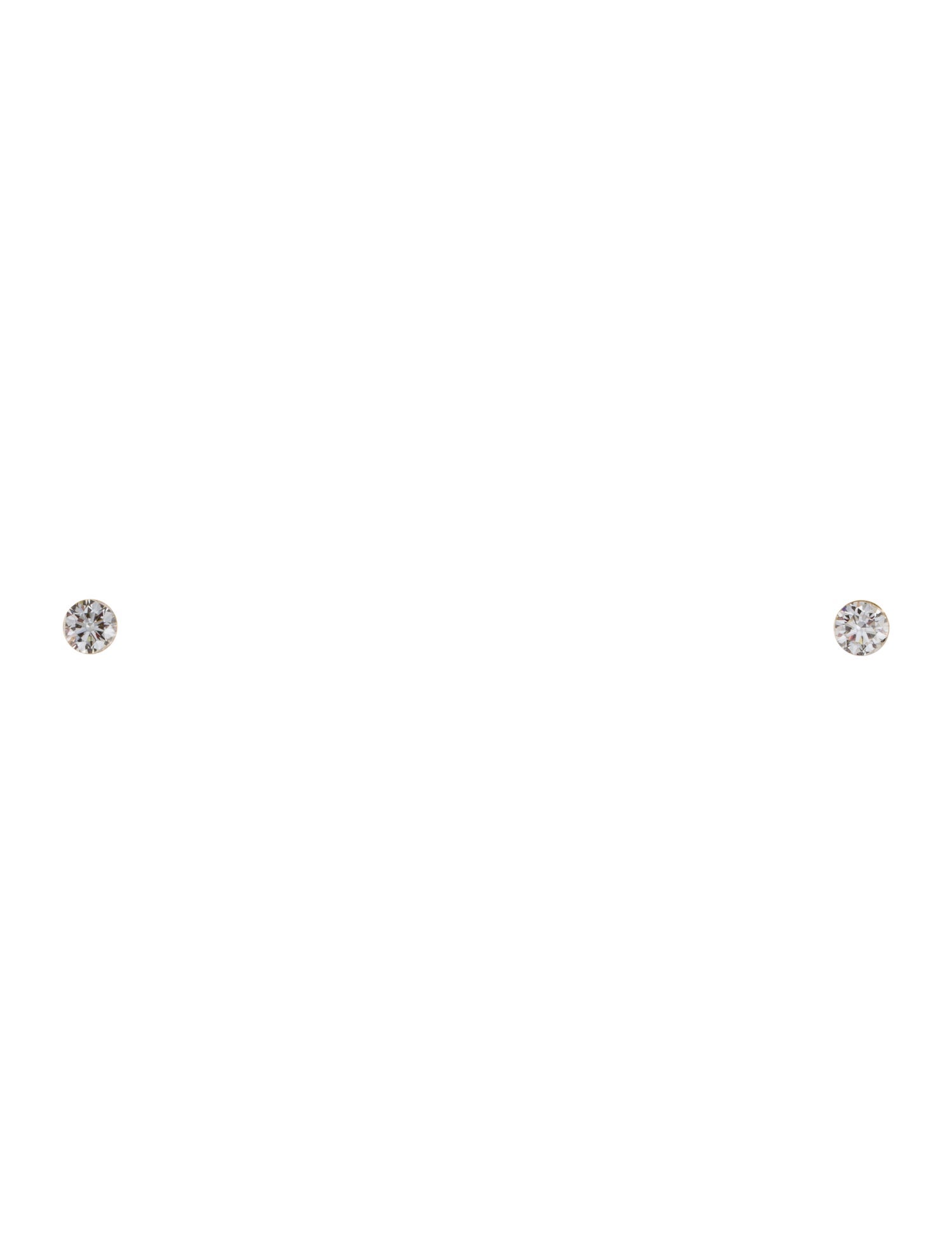 Maria Tash 18K Diamond Invisible Set Stud Earrings