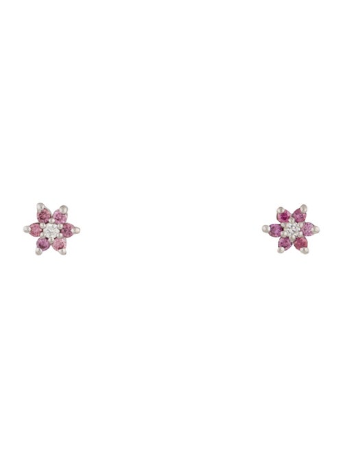 Maria Tash Diamond Flower Stud Earrings