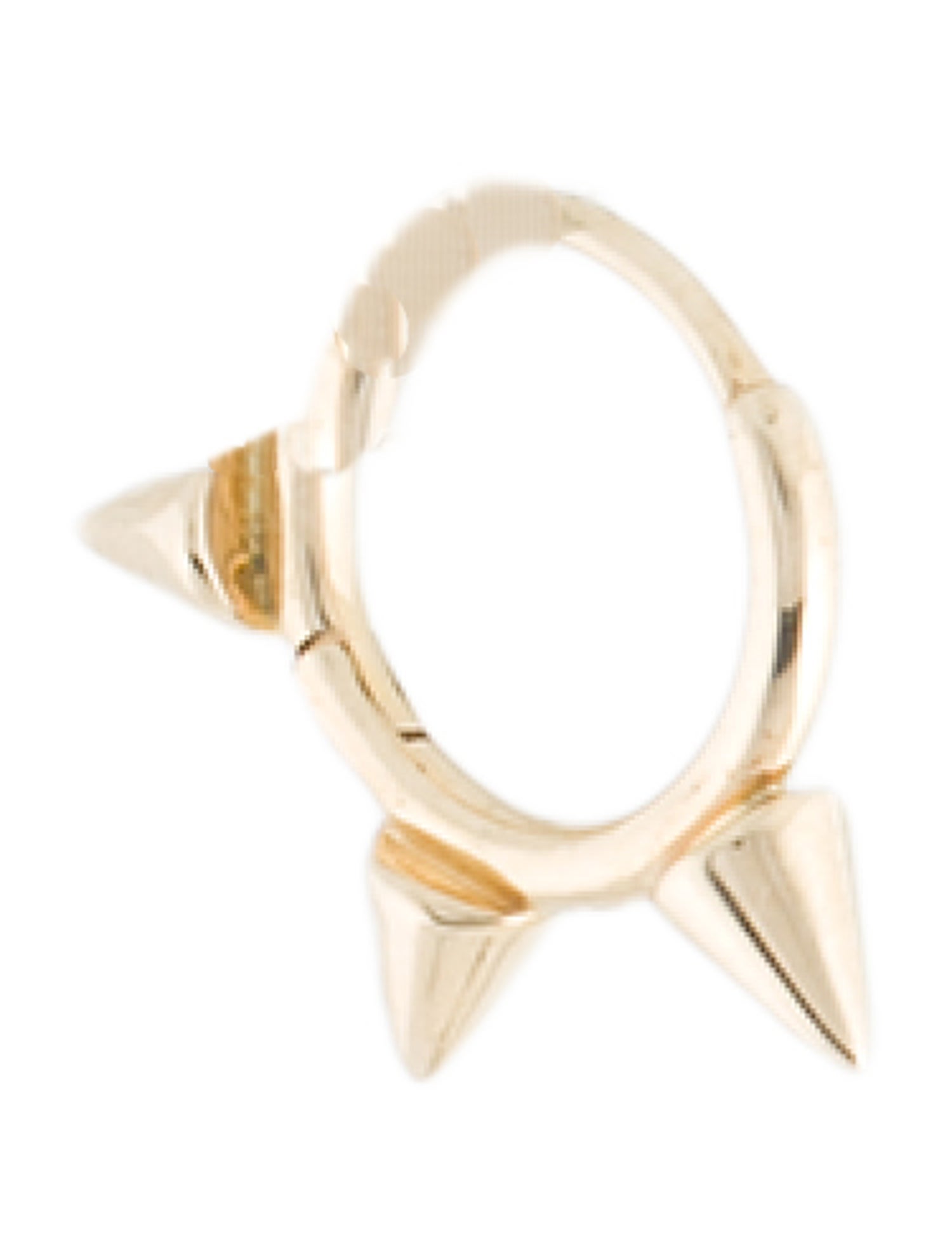Maria Tash 14K Triple Short Spike Huggie Hoop Single Earring