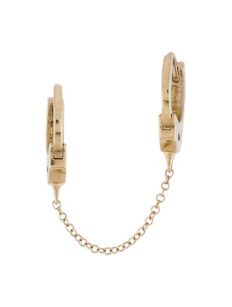 Maria Tash 14K Handcuff Chain Hoop Single Earring