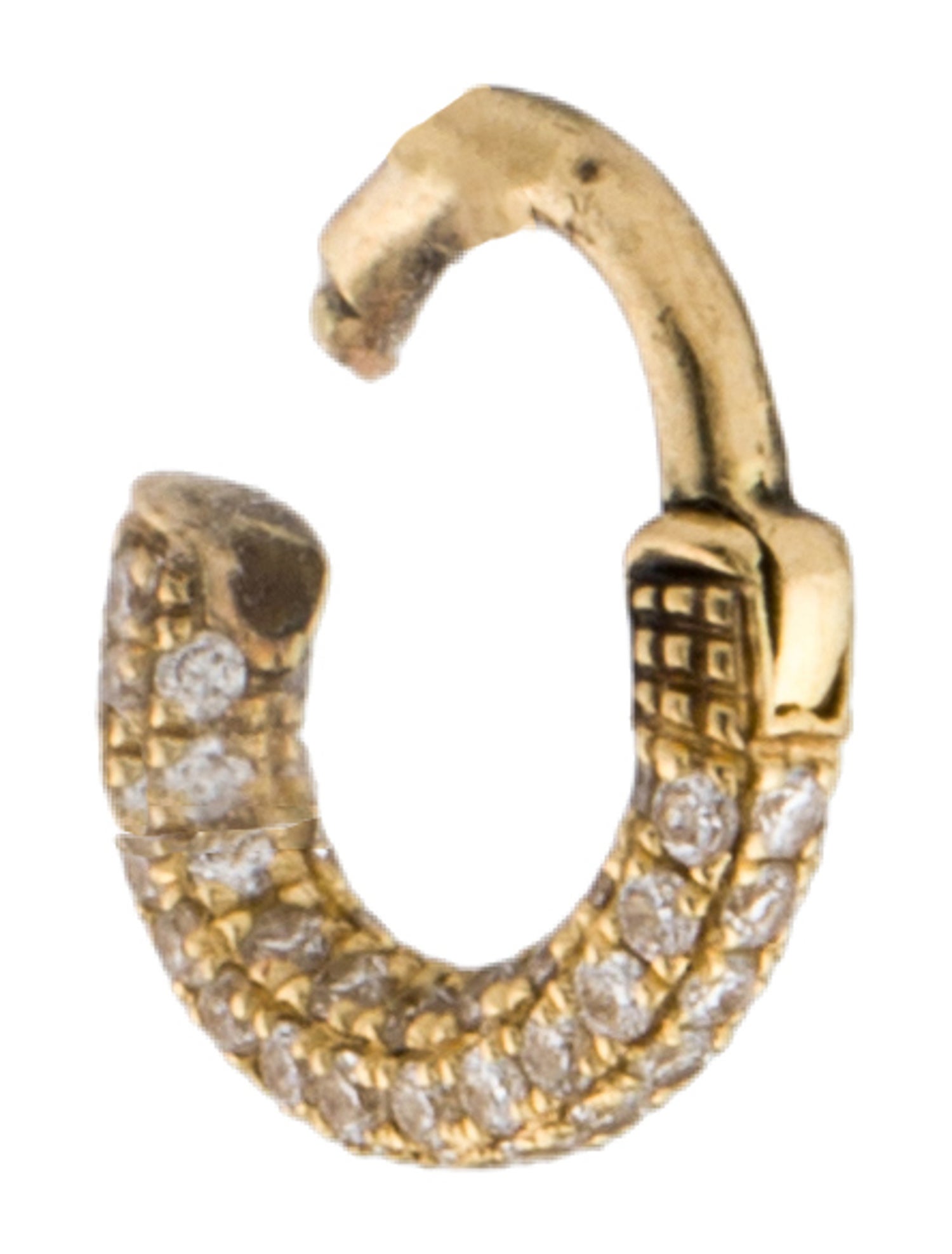 Maria Tash 18k Diamond Single Huggie Earring