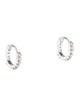 Maria Tash 18K Invisible Set Diamond Eternity Hoop Earrings