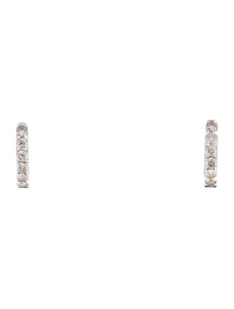 Maria Tash 18K Invisible Set Diamond Eternity Hoop Earrings
