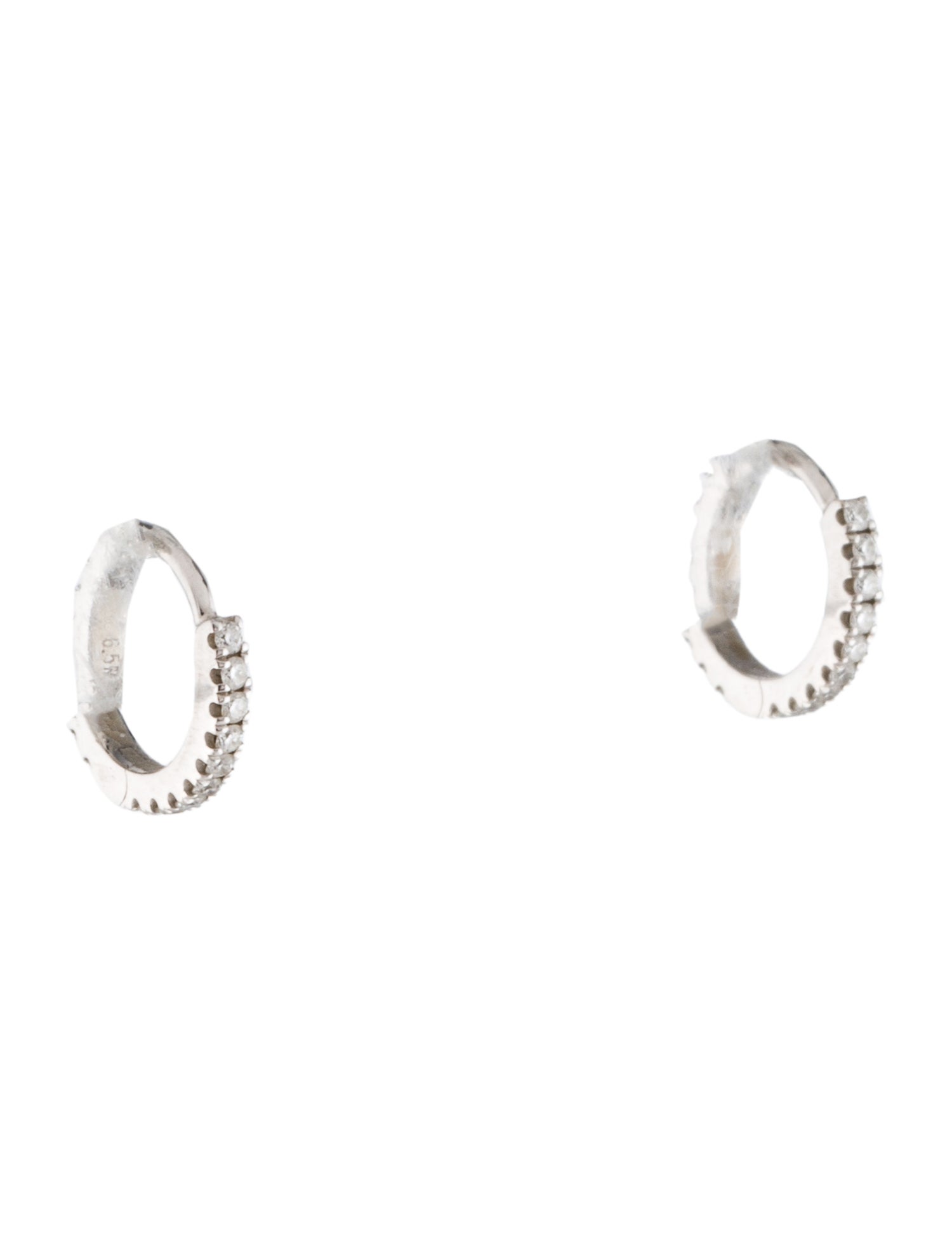 Maria Tash 18K Diamond Eternity Huggie Earrings