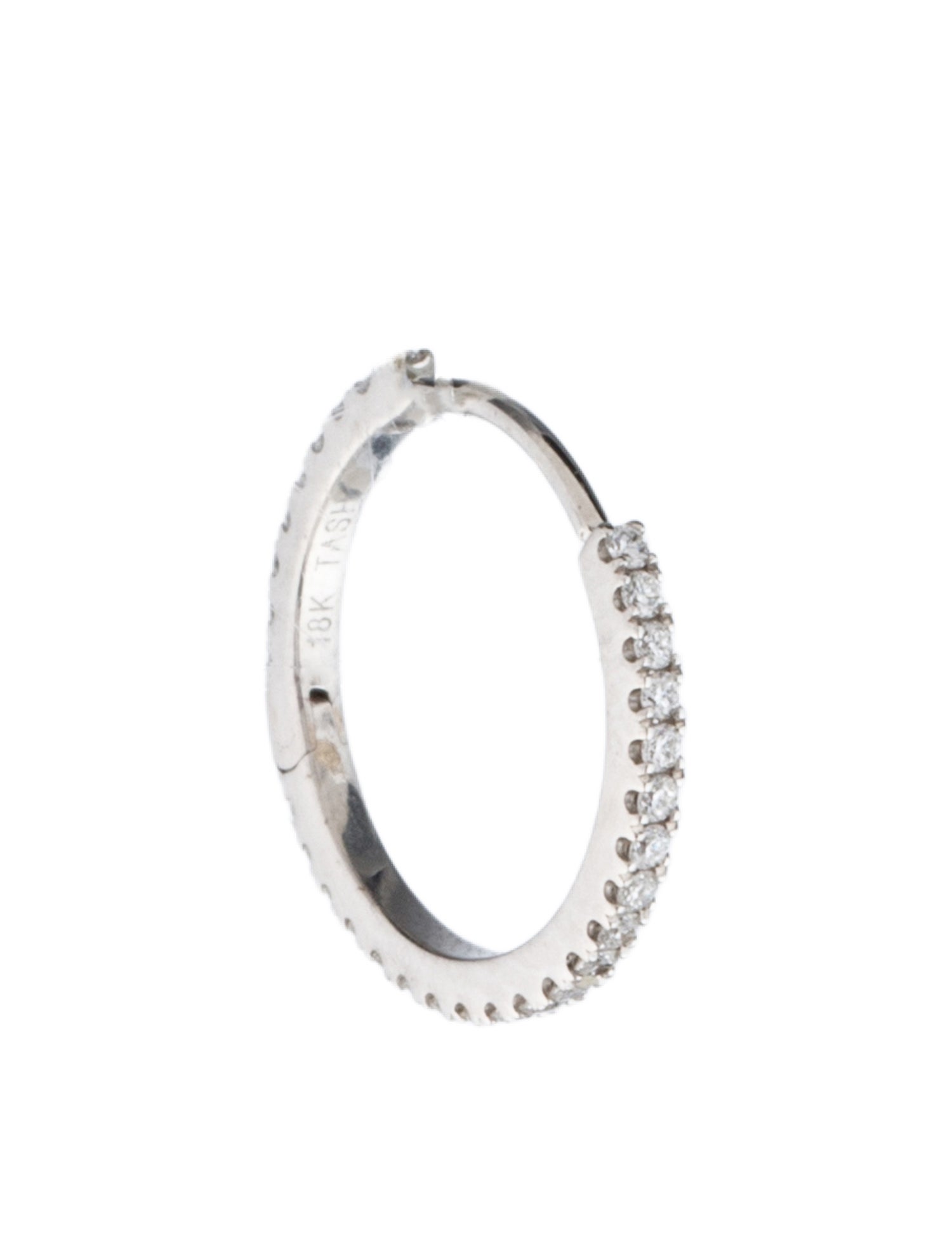Maria Tash 18K Diamond Eternity Single Hoop Earring