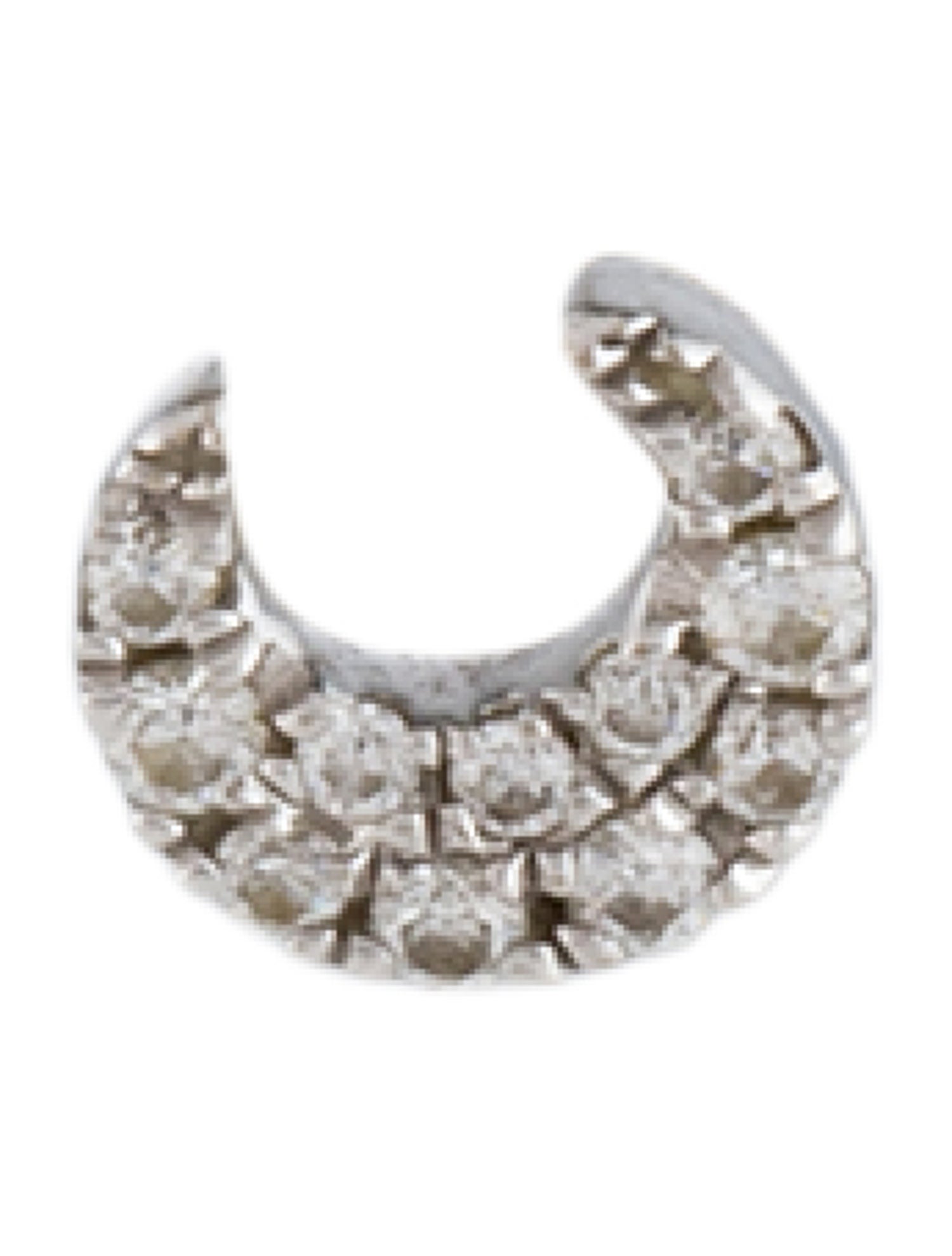 Maria Tash 18K Diamond Moon Threaded Stud Earring