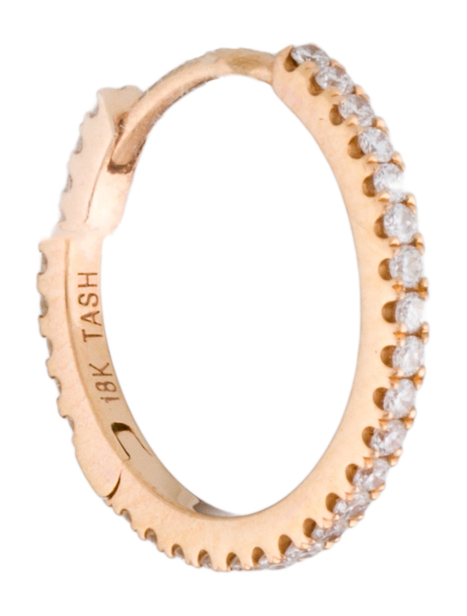 Maria Tash 18K Diamond Eternity Single Hoop Earring