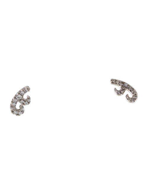 Maria Tash 18K Scroll Design Threaded Stud Earring