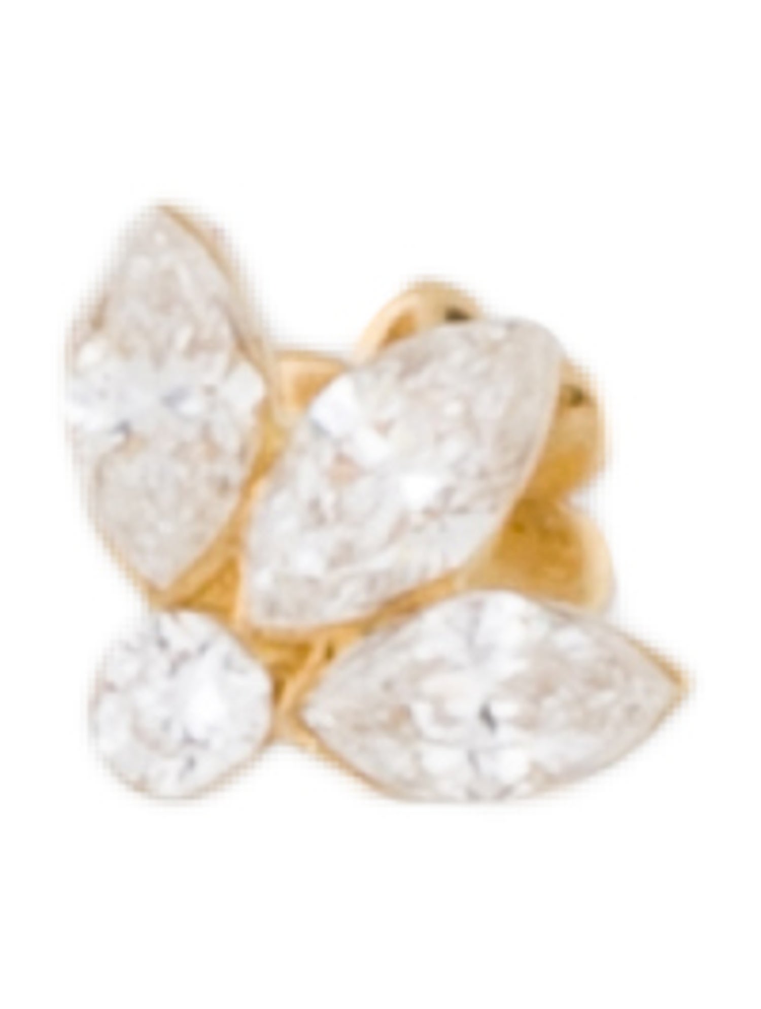 Maria Tash Diamond Lotus Threaded Single Stud Earring