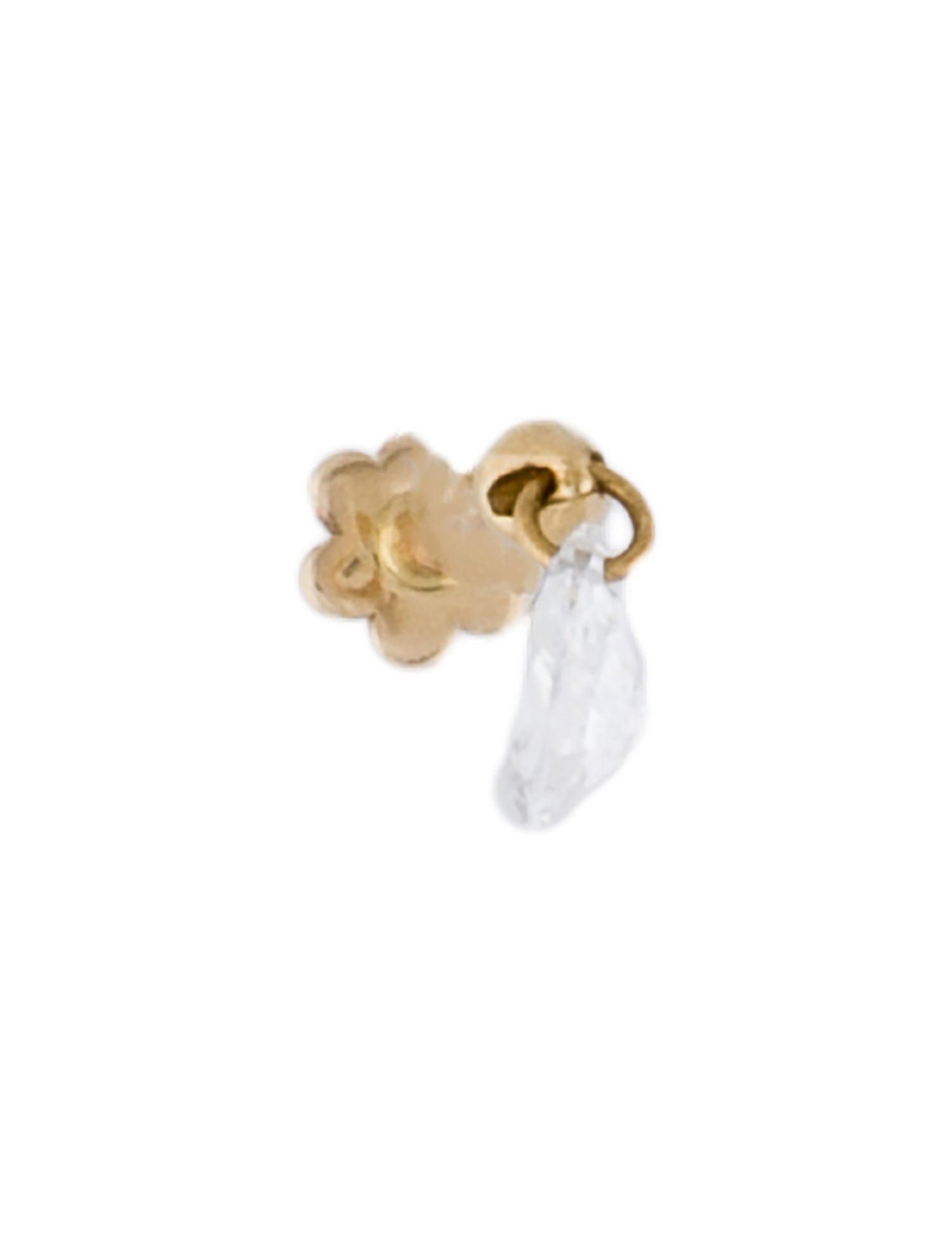 Maria Tash Diamond Floating Charm Threaded Stud Earring