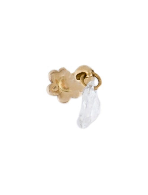 Maria Tash Diamond Floating Charm Threaded Stud Earring