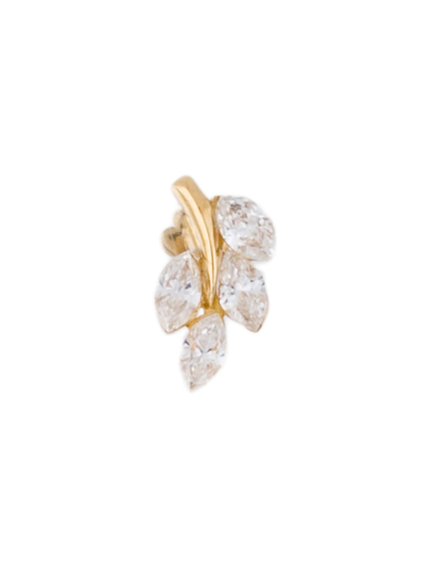 Maria Tash 18K Diamond Vine Single Stud Earring