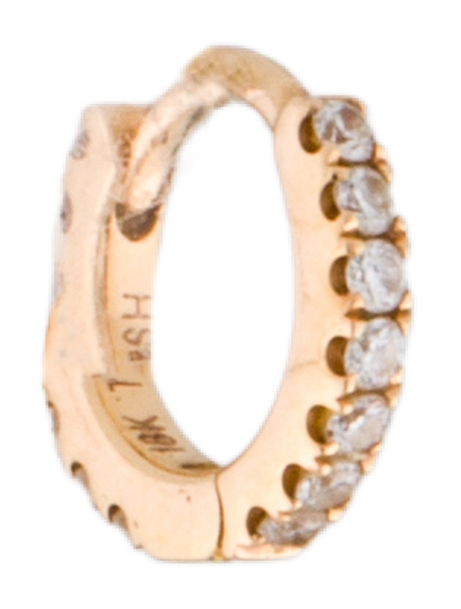 Maria Tash 18K Diamond Eternity Single Hoop Earring