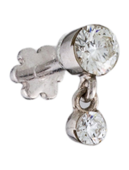 Maria Tash Diamond Invisible Set Dangle Threaded Single Stud Earring