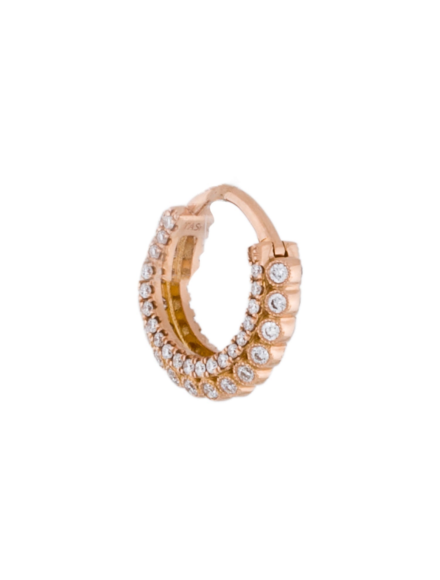 Maria Tash 18K Diamond Apsara Hoop Earrings