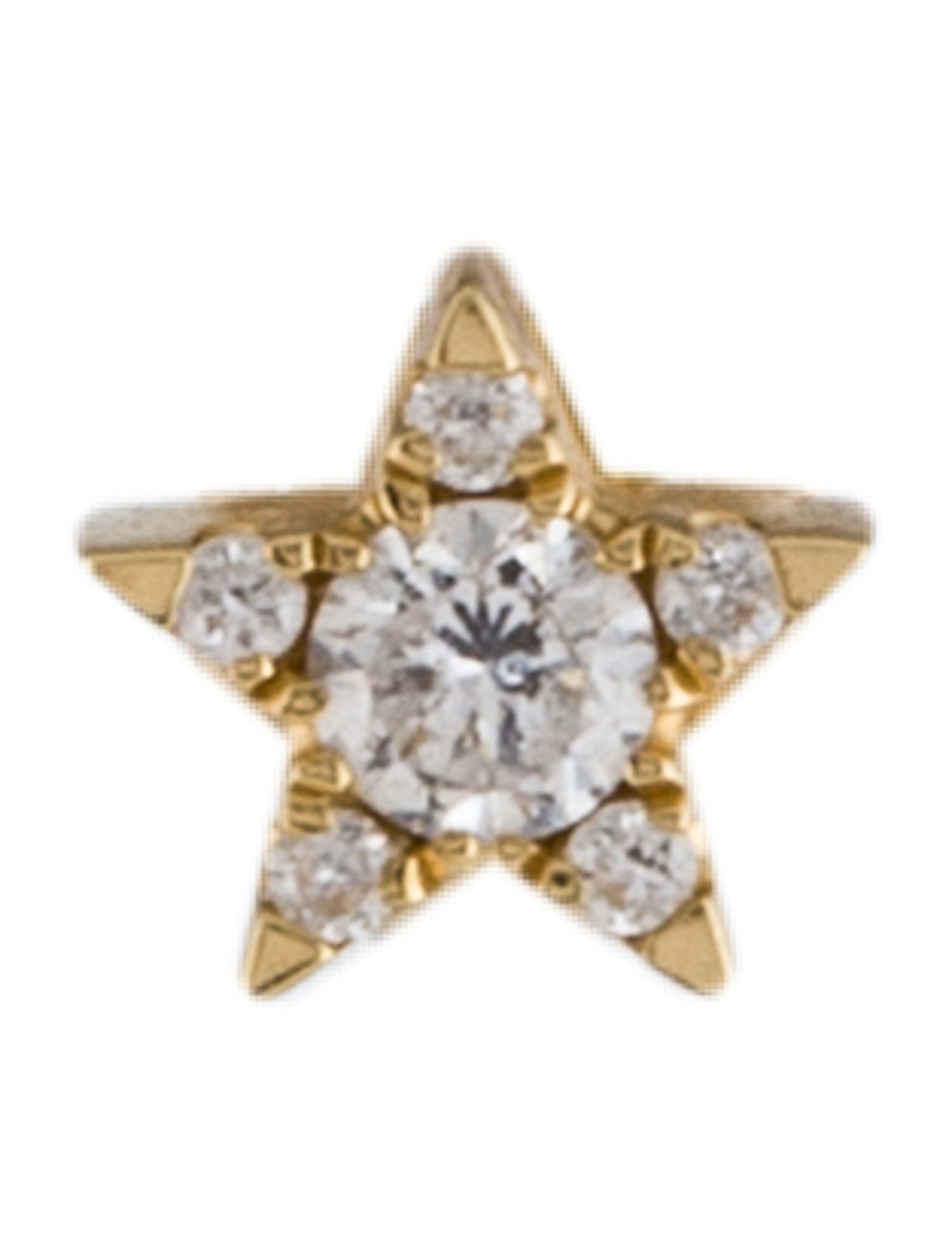 Maria Tash 18K Diamond Star Stud Earring