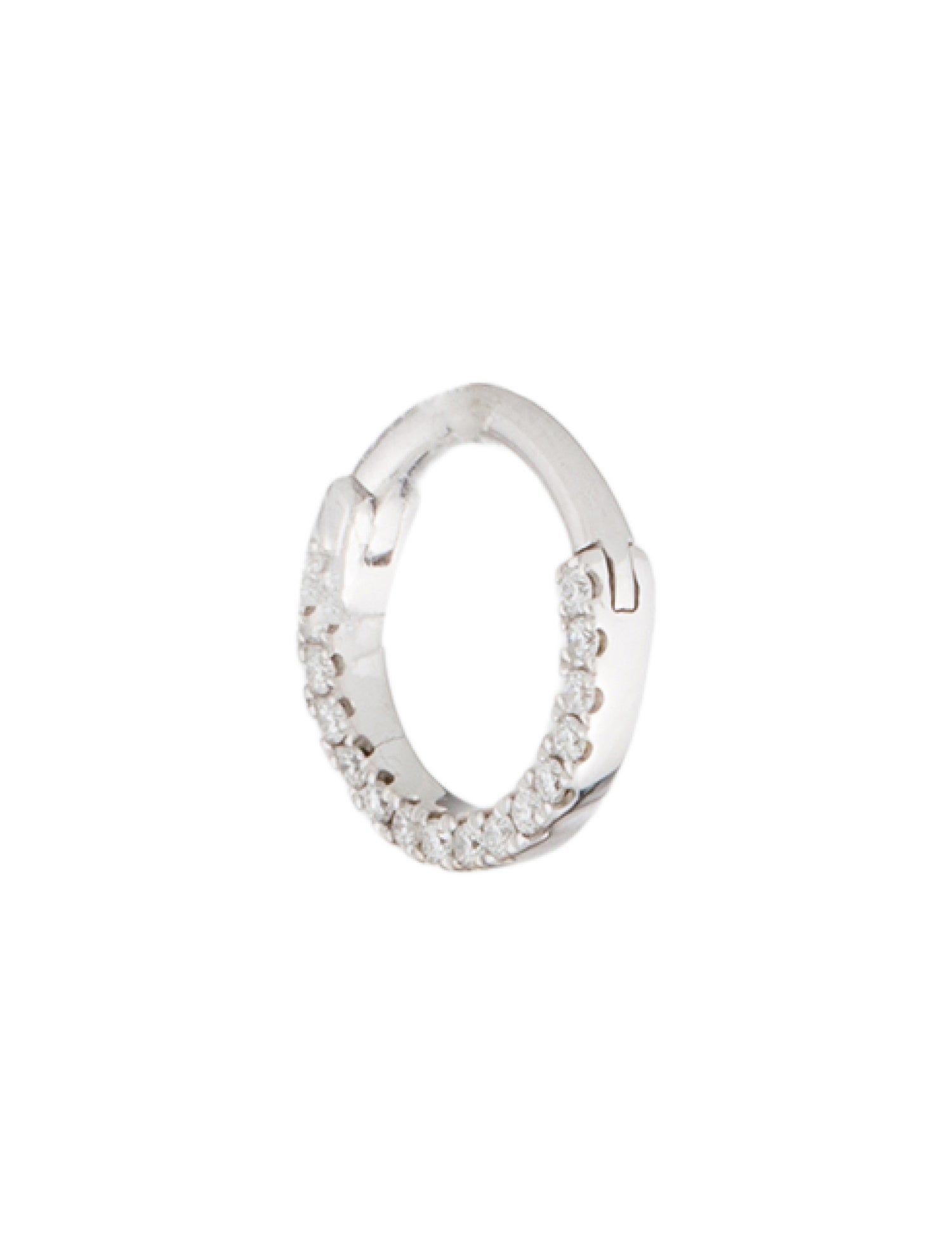 Maria Tash 18K Diamond Horizontal Eternity Hoop