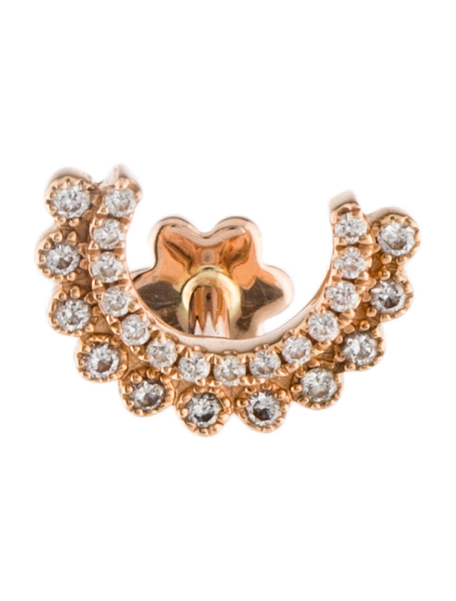 Maria Tash Diamond Demi Apsara Threaded Stud Earring
