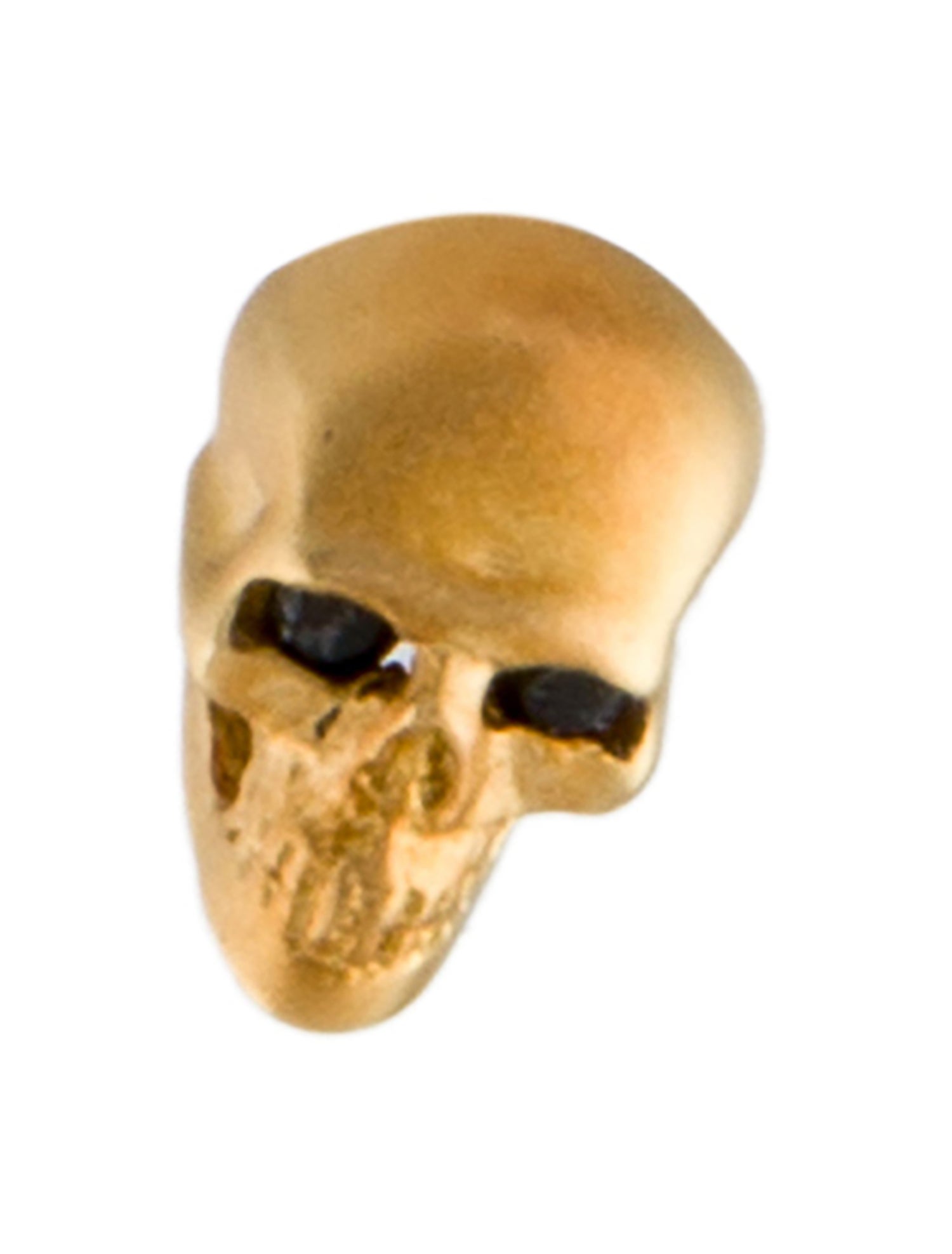 Maria Tash 18K Diamond Skull Threaded Single Stud Earring