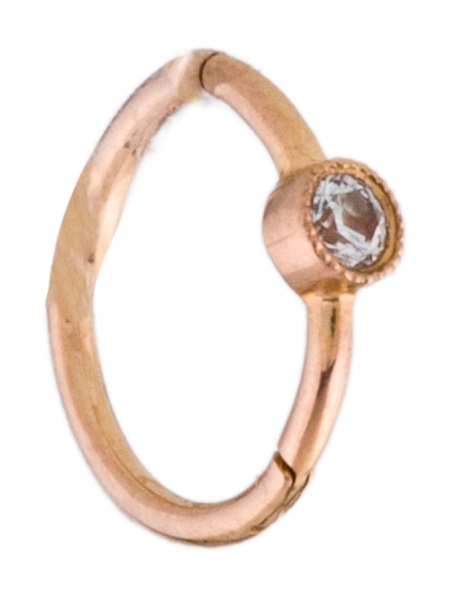 Maria Tash 18K Diamond Scalloped Single Hoop Earring