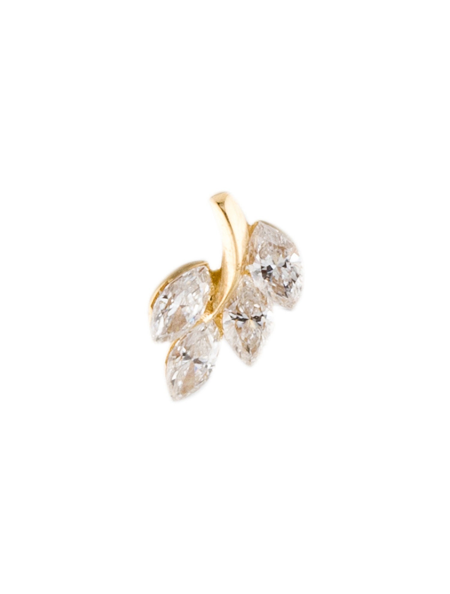 Maria Tash 18K Diamond Vine Stud Earring