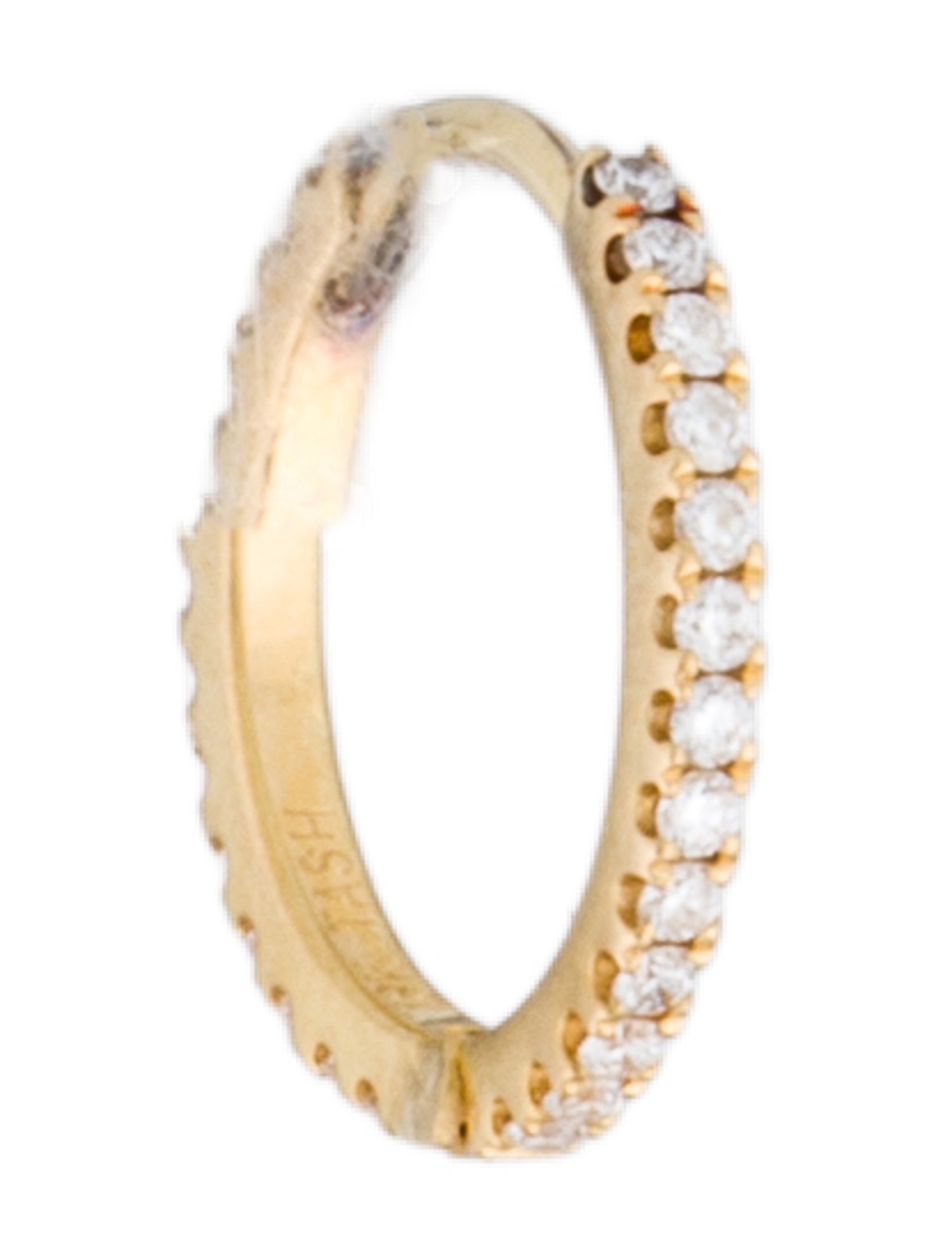 Maria Tash 18K Diamond Eternity Single Hoop Earring