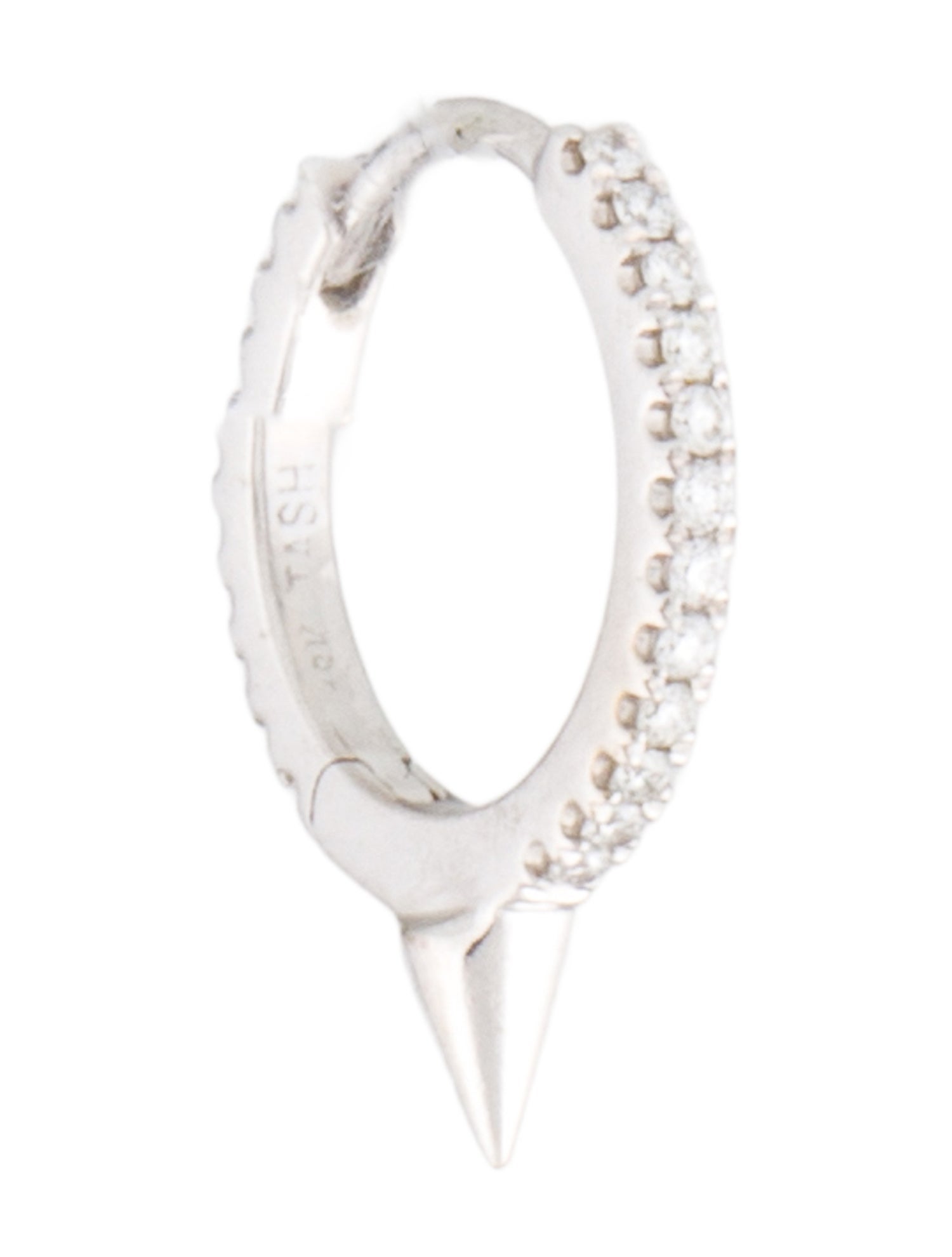 Maria Tash 18K Diamond Single Spike Hoop Earring