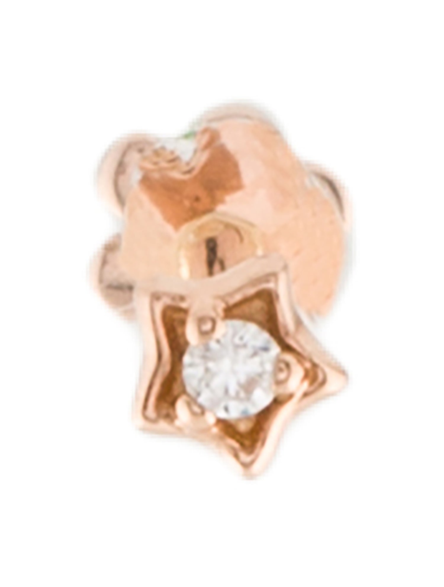 Maria Tash 14K Diamond Solitaire Star Single Threaded Stud Earring