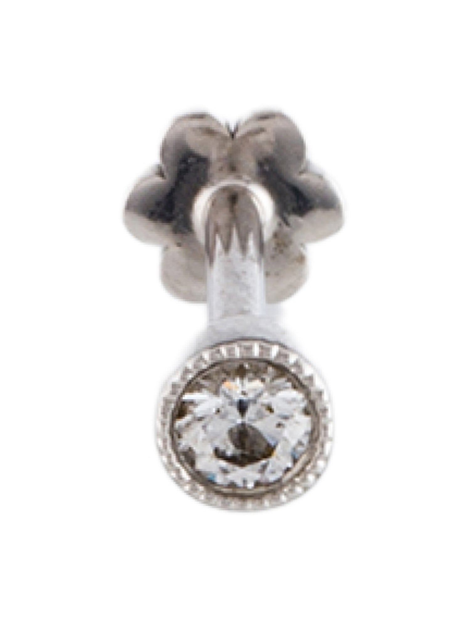 Maria Tash Diamond Scalloped Single Threaded Stud Earring