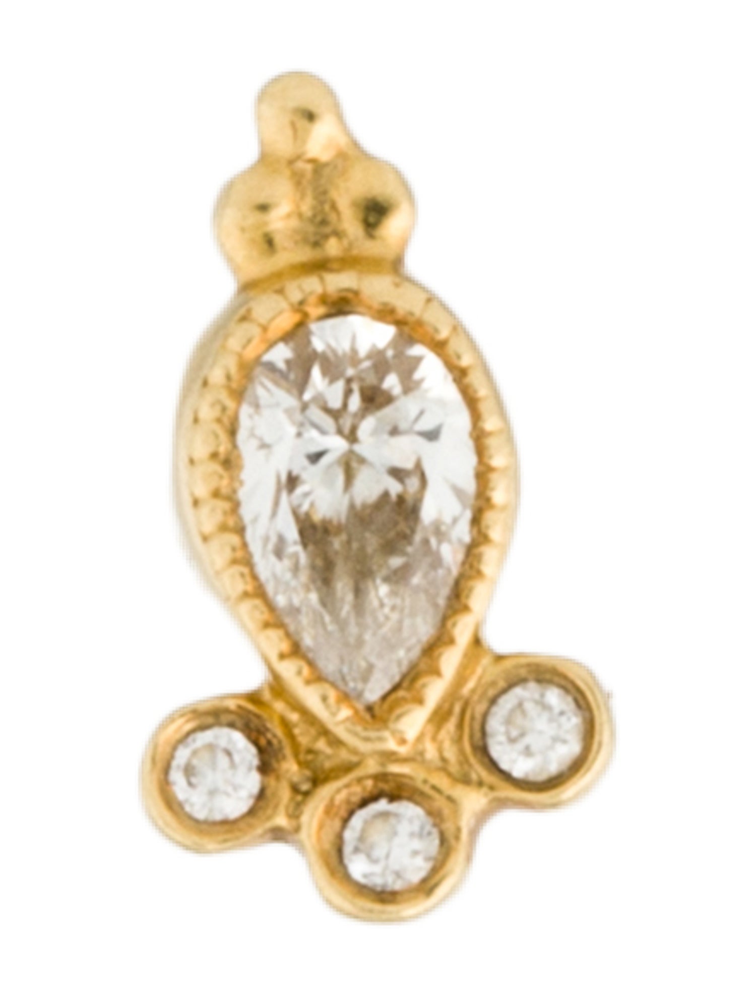 Maria Tash Diamond Threaded Stud Earring