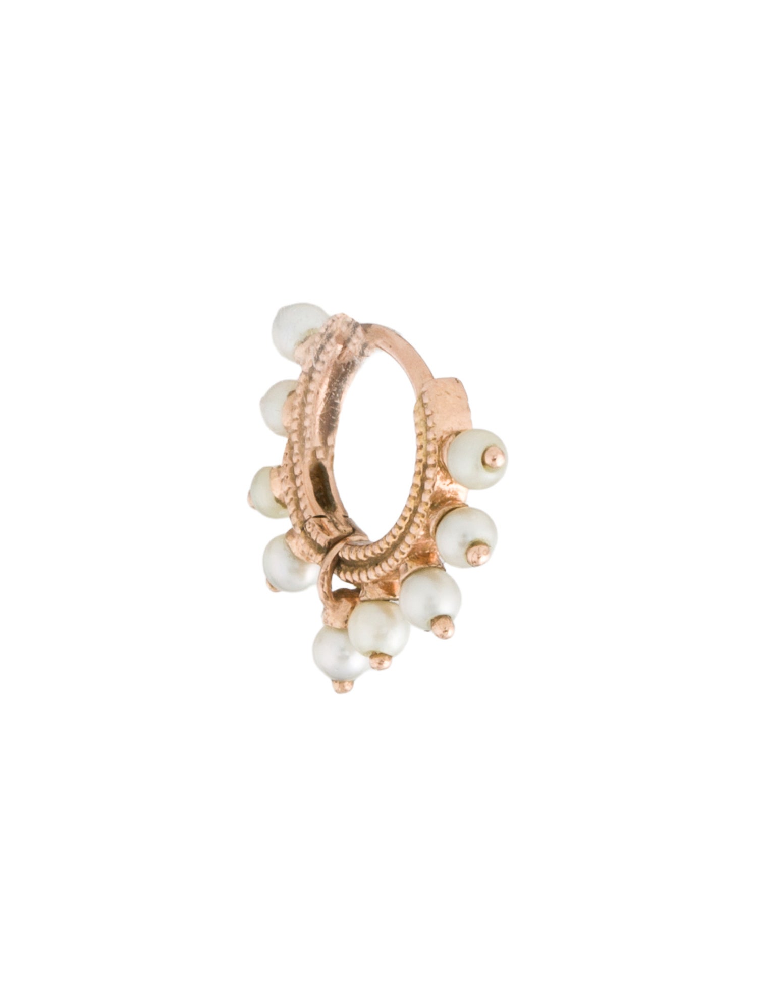 Maria Tash Pearl Coronet Single Hoop Earring
