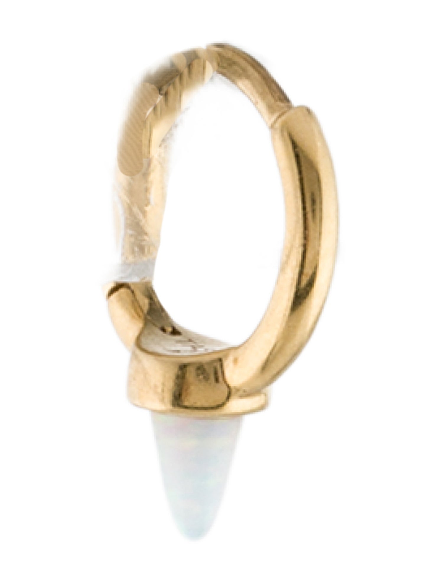 Maria Tash 14K Synthetic Opal Short Spike Single Huggie Earring