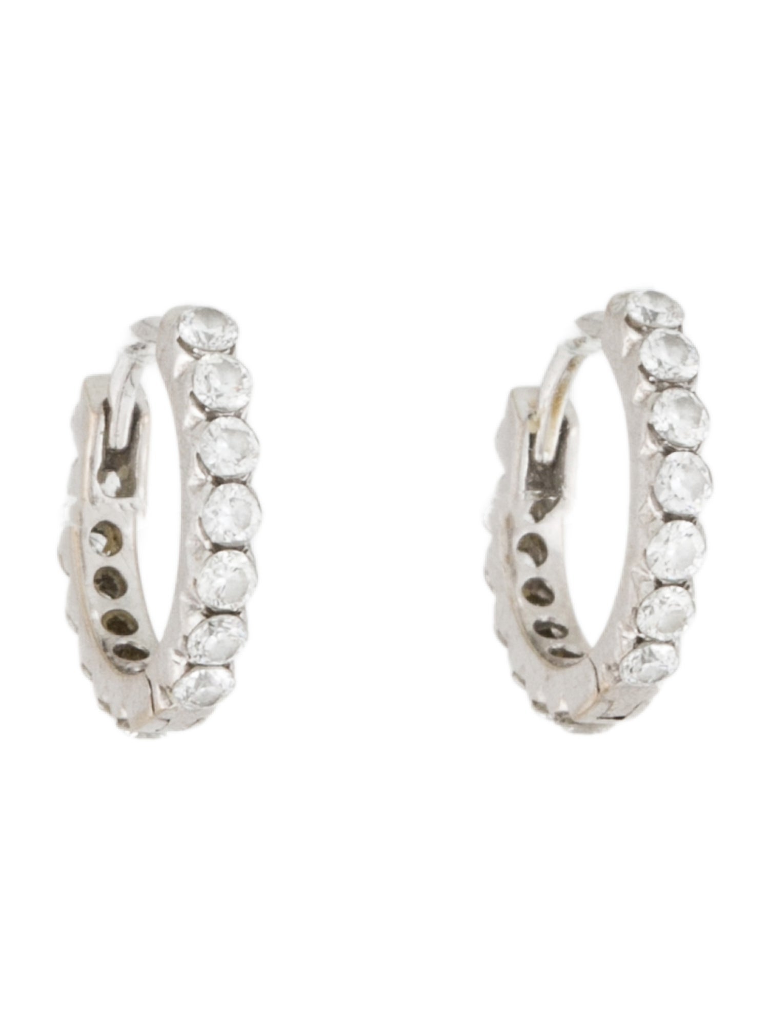 Maria Tash 18K Diamond Eternity Hoop Earrings