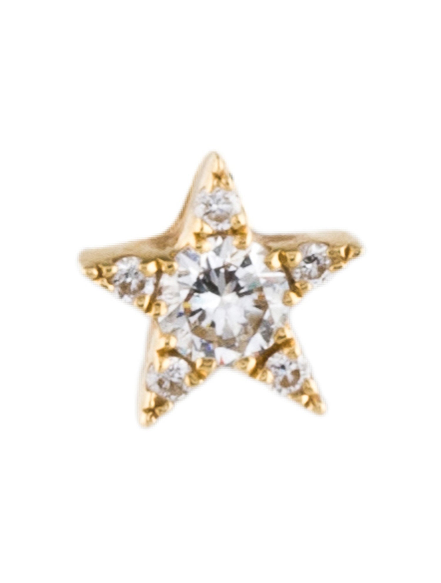 Maria Tash Diamond Star Threaded Stud Earring