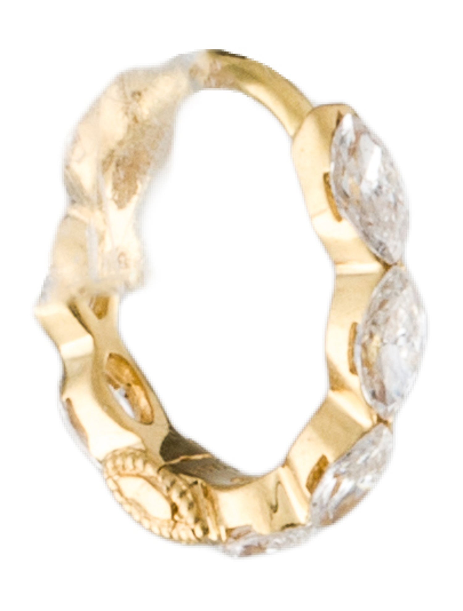 Maria Tash 18K Diamond Eternity Single Hoop Earring